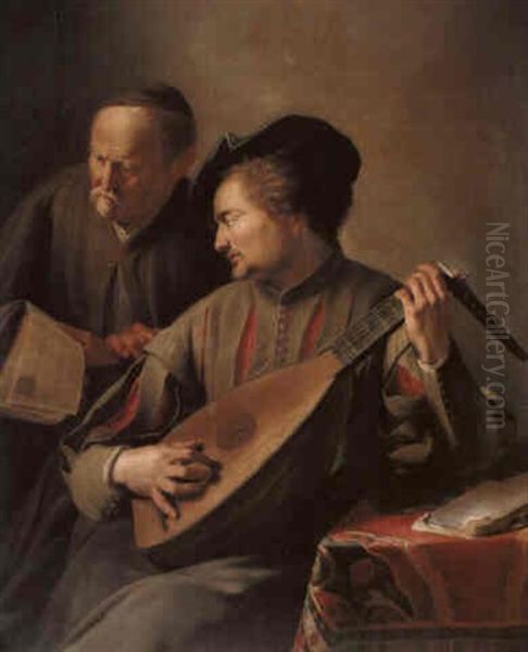 An Allegory Of Music Oil Painting by Gerrit Willemsz Horst