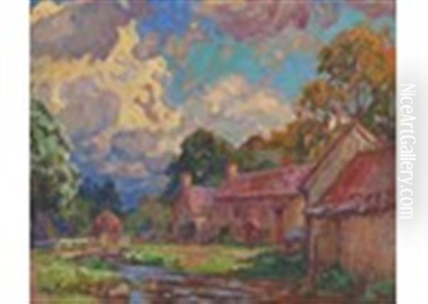 Water Mill, Milborne Port, Somerset Oil Painting by William Samuel Horton