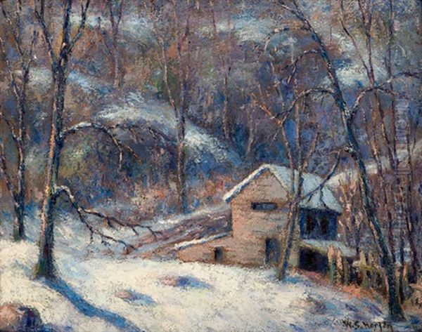 Winter Scene With House Oil Painting by William Samuel Horton