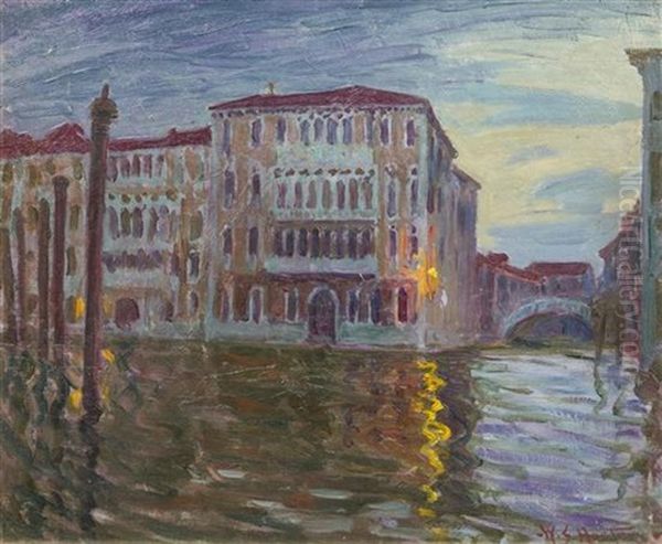 Sun Down, Grand Canal, Venice Oil Painting by William Samuel Horton