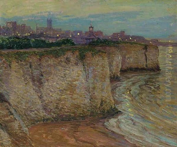 Evening Lights, Broadstairs Harbor Oil Painting by William Samuel Horton