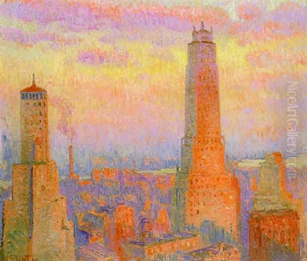 Ritz Tower, New York Oil Painting by William Samuel Horton