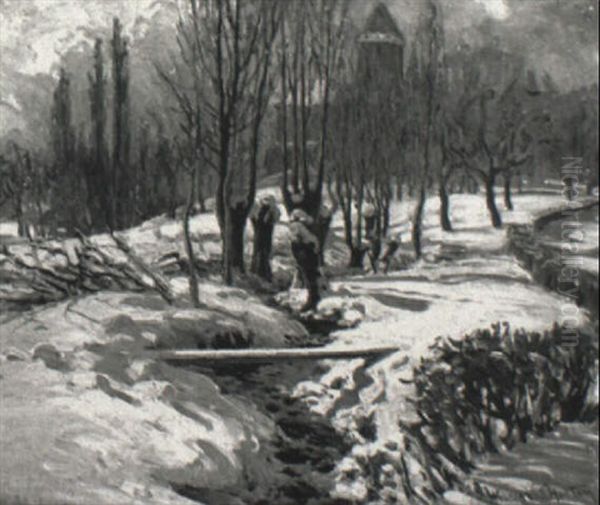 Winter Landscape Oil Painting by William Samuel Horton