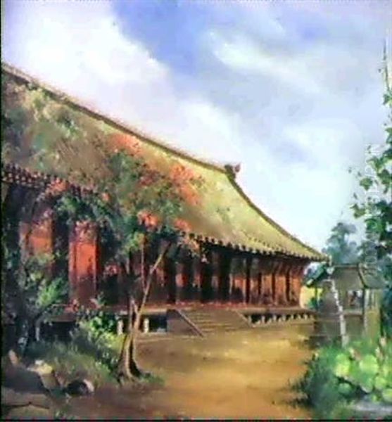 Sanjusangendo Oil Painting by Goseda Horyu II