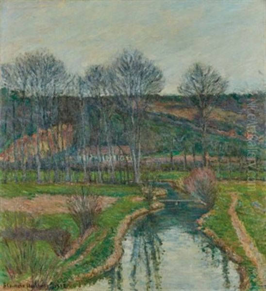 La Risle A Beaumont-le-roger, A L'automne Oil Painting by Blanche Hoschede-Monet