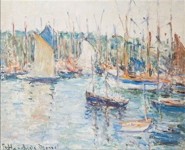 Boats In Port Oil Painting by Blanche Hoschede-Monet