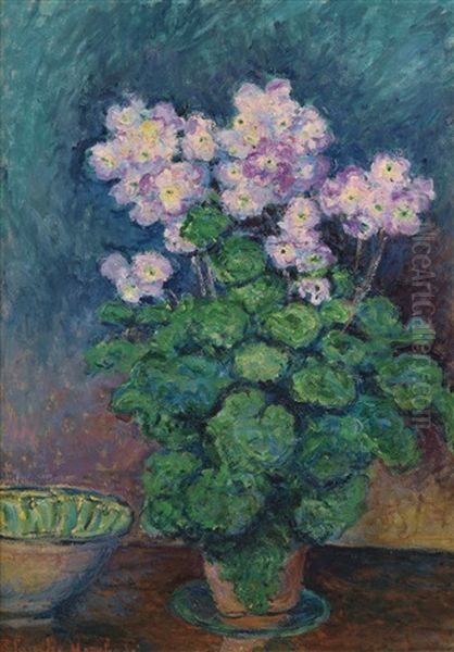 Primeveres (narcisses Et Primeveres) Oil Painting by Blanche Hoschede-Monet