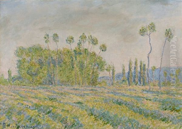 Peupliers Des Ajoux, Giverny Oil Painting by Blanche Hoschede-Monet