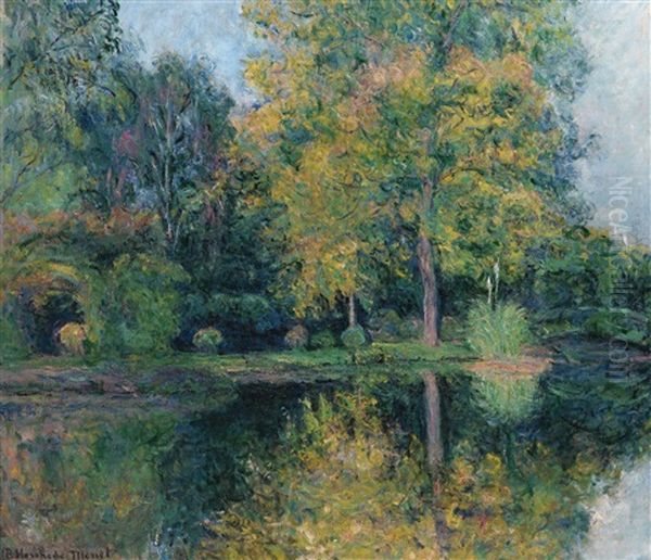 L'etang Du Jardin De Claude Monet Oil Painting by Blanche Hoschede-Monet