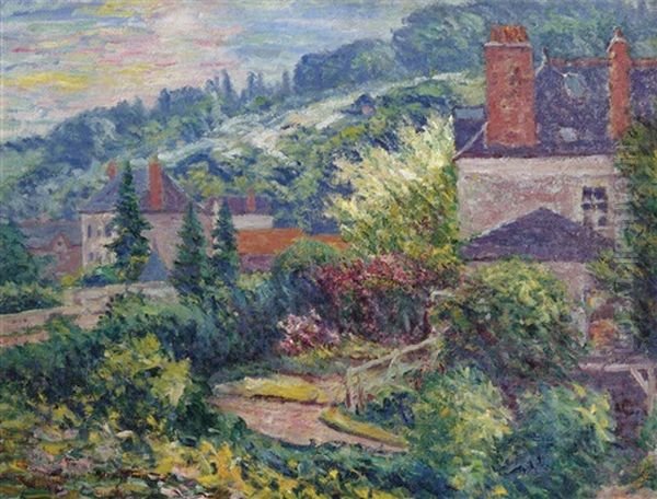 Paysage Au Hameau Fleuri Oil Painting by Blanche Hoschede-Monet