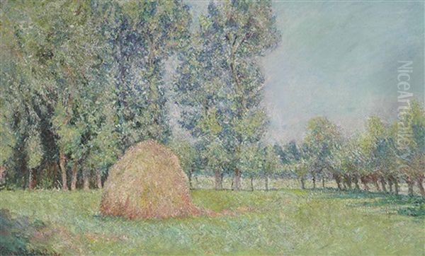 La Meule, Plaines Des Ajoux, Giverny Oil Painting by Blanche Hoschede-Monet