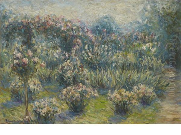 Jardin A Giverny Oil Painting by Blanche Hoschede-Monet