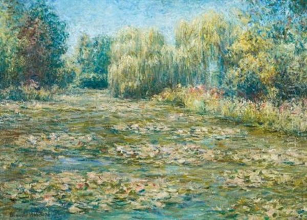 Nympheas A Giverny Oil Painting by Blanche Hoschede-Monet