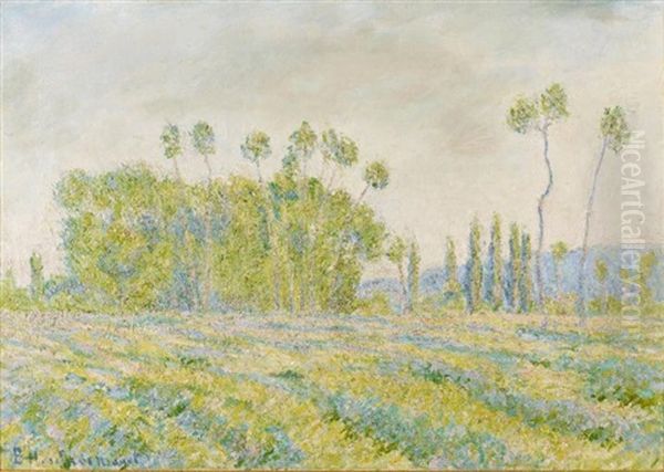 Peupliers Des Ajoux, Giverny Oil Painting by Blanche Hoschede-Monet