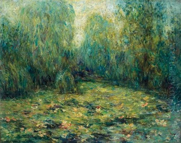 Jardin De Giverny Oil Painting by Blanche Hoschede-Monet