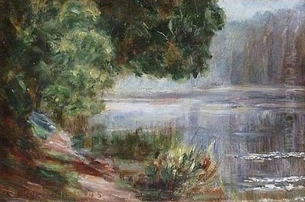 Le Lac Oil Painting by Blanche Hoschede-Monet