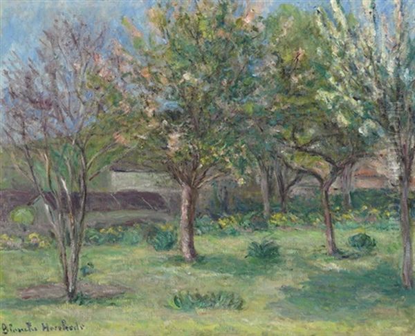 Verger De Monet A Giverny Oil Painting by Blanche Hoschede-Monet