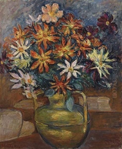 Fleurs Dans Un Vase De Cuivre Oil Painting by Blanche Hoschede-Monet