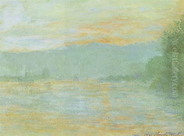 Hommage A Monet, Bord De Seine Oil Painting by Blanche Hoschede-Monet