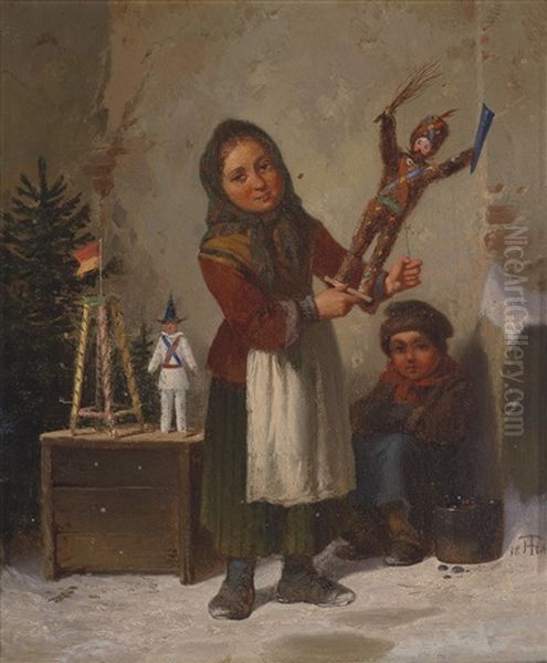 Der Nussknacker Oil Painting by Theodor (Fried. Wilhelm Heinrich Th.) Hosemann