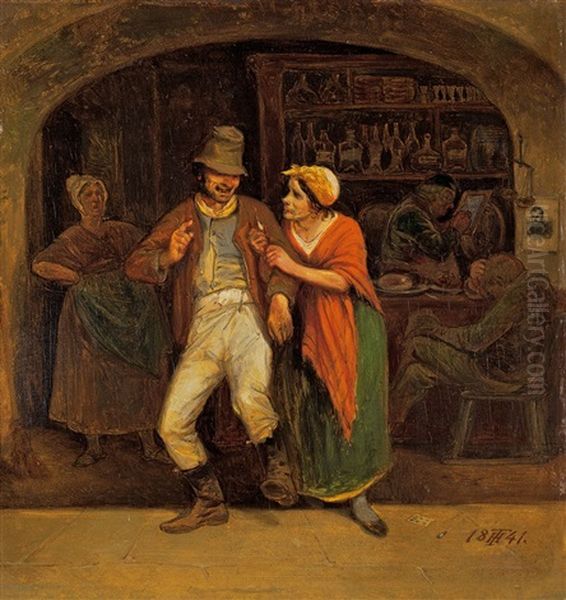 In Der Schanke Oil Painting by Theodor (Fried. Wilhelm Heinrich Th.) Hosemann