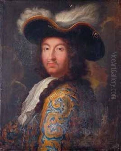 Portrait De Louis Xiv Oil Painting by Rene Antoine Houasse