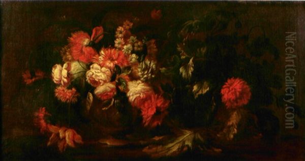 Nature Morte Aux Fleurs Oil Painting by Niccolino Van Houbraken