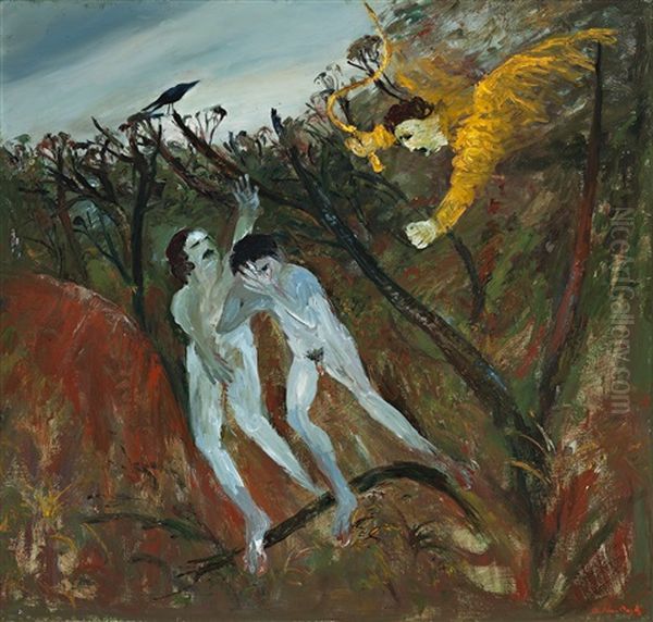 The Expulsion Oil Painting by Arthur Boyd Houghton