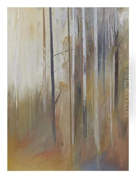 Green Forest (tall Trees) Oil Painting by Arthur Boyd Houghton