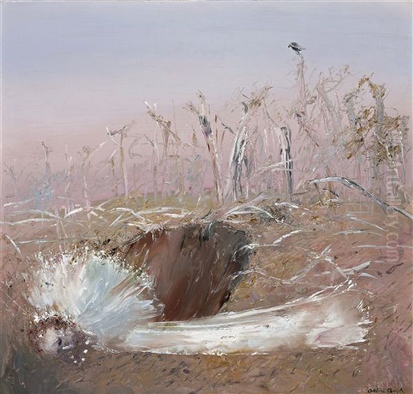 Bride In Landscape Oil Painting by Arthur Boyd Houghton