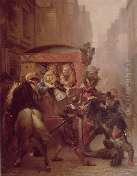 L'assassinat D'henri Iv Oil Painting by Charles Housez