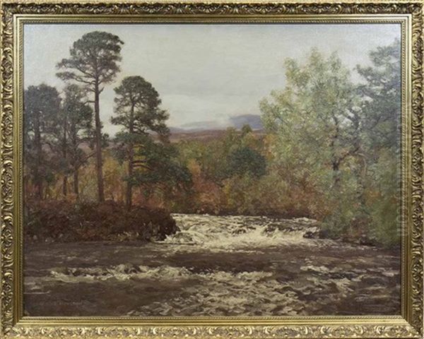 The River Dochart Oil Painting by George Houston