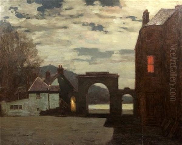 The Archway, Inverary At Night Oil Painting by George Houston