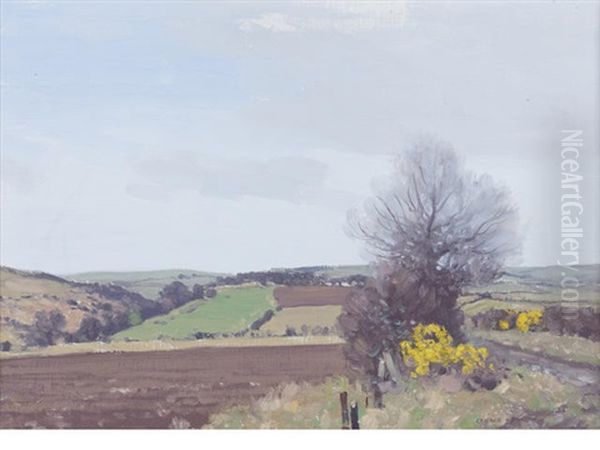 Pasture, Ayrshire Oil Painting by George Houston