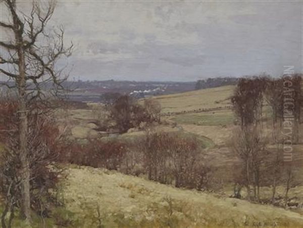 A Grey Day In Ayrshire Oil Painting by George Houston