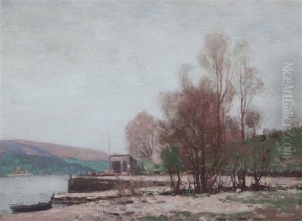 The Edge Of The Loch Oil Painting by George Houston