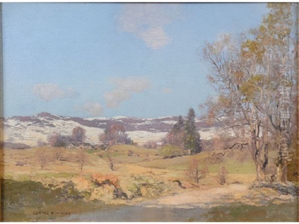 A Moorland View Near Kirkintilloch Oil Painting by George Houston