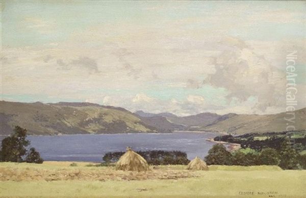 Summer Loch Oil Painting by George Houston