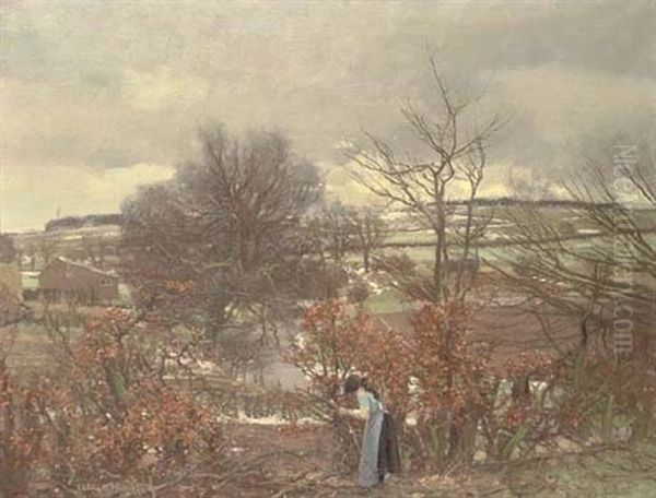 First Snow Oil Painting by George Houston