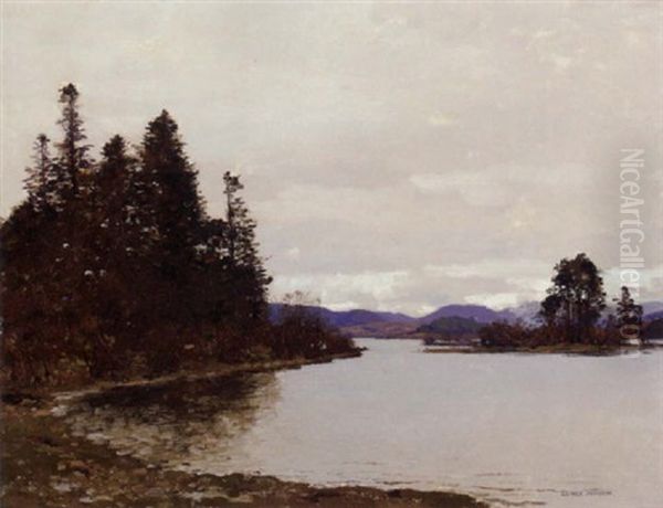 Autumn, Loch Awe, Argyll Oil Painting by George Houston