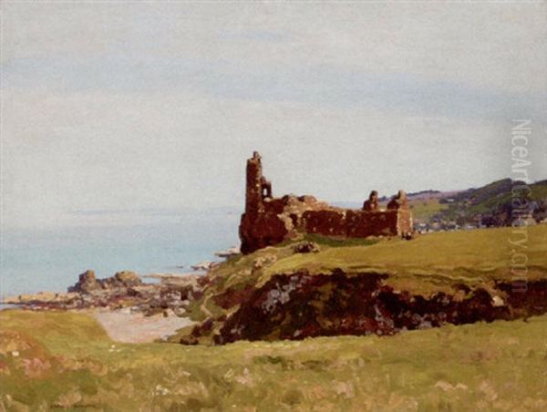 Dunure Castle Oil Painting by George Houston