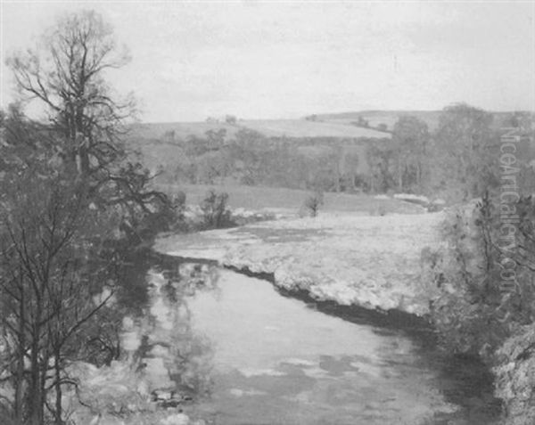 Spring On The Caff Water, North Ayrshire Oil Painting by George Houston