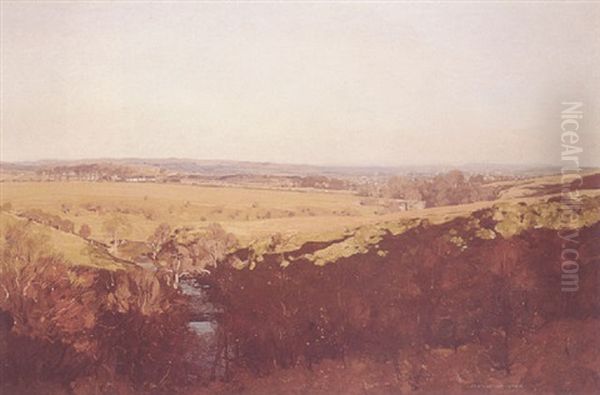 Ayreshire Landscape Above Dalry Oil Painting by George Houston