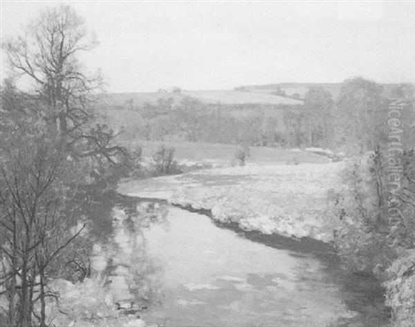 Spring On The Caff Water, North Ayrshire Oil Painting by George Houston