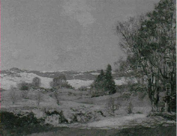 A Moorland View Near Kirkintilloch Oil Painting by George Houston