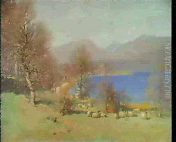 Dundarave Castle, Loch Fyne Oil Painting by George Houston