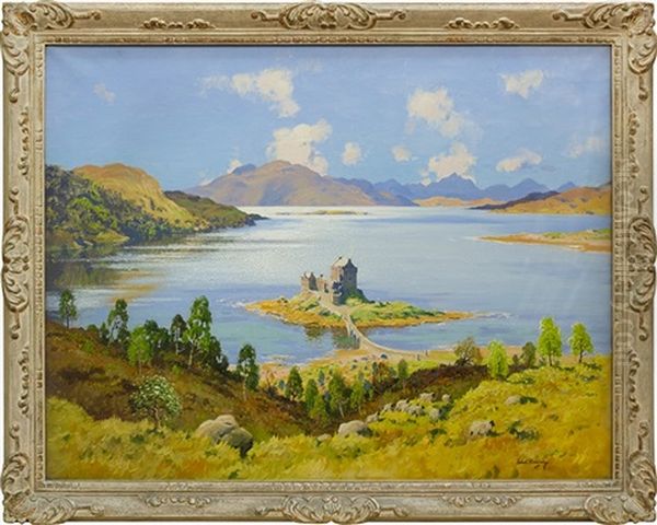 Eilean Donan Castle Oil Painting by Robert Houston