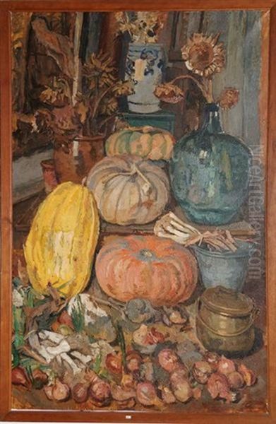 Nature Morte Aux Legumes Oil Painting by Barbara van Houten