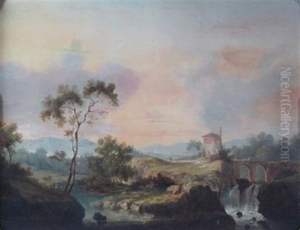 Near Amsterdam Oil Painting by Henricus Leonardus Van Den Houten