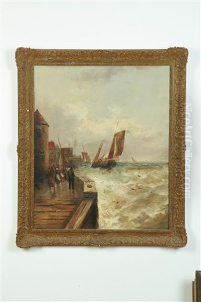 Marinescape Oil Painting by Bartholomeus Johannes Van Hove